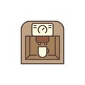 Coffee Machine vector concept brown icon Royalty Free Stock Photo