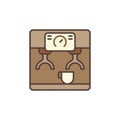 Coffee Machine vector concept brown icon Royalty Free Stock Photo