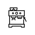 Coffee machine vector thin line icon