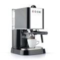 Coffee machine with a white cup Royalty Free Stock Photo