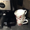 Coffee maker and cups