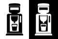 Coffee Maker Icon - Black and White Silhouette Royalty Free Stock Photo