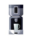 Coffee maker machine icon. Kitchen accessorie for making a drink. Isolated electronic equipment