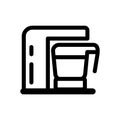 Coffee maker machine icon. Coffee maker machine line icon Royalty Free Stock Photo