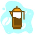 Coffee maker pot in mbe style, vector illustration