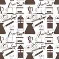 Coffee maker seamless Royalty Free Stock Photo