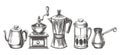 Coffee maker sketch Royalty Free Stock Photo