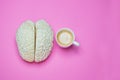 Coffee makes brain work in the morning concept