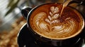 Coffee-making through close-up shots of meticulously crafted latte art.