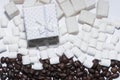 Coffee and marshmallow Royalty Free Stock Photo