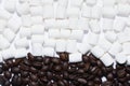 Coffee and marshmallow Royalty Free Stock Photo