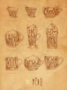 Coffee menu graphic craft Royalty Free Stock Photo