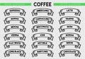 Coffee menu icon set