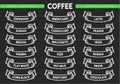 Coffee menu icon set