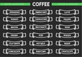 Coffee menu icon set