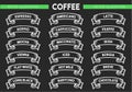 Coffee menu icon set