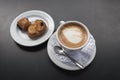 Coffee with milk. Cortado Royalty Free Stock Photo