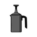 coffee milk frother cartoon vector illustration Royalty Free Stock Photo