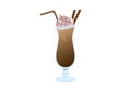 Chocolate Milkshake icon isolated on a white background vector Royalty Free Stock Photo