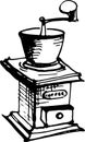 Coffee mill. Vector illustration