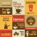 Coffee mini poster set Royalty Free Stock Photo