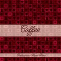 Coffee modern mosaic menu with a retro touch