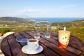 Coffee, mountains and sea