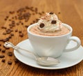 Coffee mousse with whipped cream Royalty Free Stock Photo