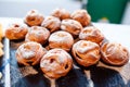 Coffee muffins on the buffet table at the event. Fresh cakes. Royalty Free Stock Photo