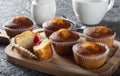 Coffee muffins on a wooden Board. Royalty Free Stock Photo