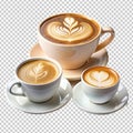 3 coffee mug coffee cup cap Royalty Free Stock Photo