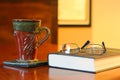 Coffee mug on desk Royalty Free Stock Photo