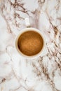 Coffee mug on a marble background Royalty Free Stock Photo