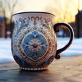 Unique Ornate Mug With Realistic Details - 3d Design