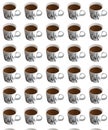 Coffee mug rich delicious cafe seamless wallpaper