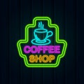 Coffee neon sign logo