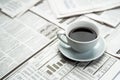 Coffee newspaper , business Royalty Free Stock Photo