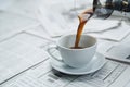 Coffee newspaper , business Royalty Free Stock Photo