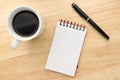 Coffee Notepad Pen Royalty Free Stock Photo