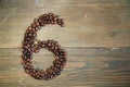 Coffee number six Royalty Free Stock Photo