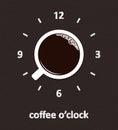 Coffee o`clock. Coffee time Royalty Free Stock Photo