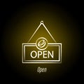 coffee open hand draw neon icon. Element of coffee illustration icon. Signs and symbols can be used for web, logo, mobile app, UI