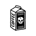 COFFEE PACK WITH SKULL BLACK WHITE