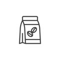 Coffee packaging line icon