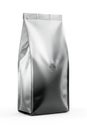 Coffee packaging side gusset bag made of plastic metalized material with creative futuristic design variations Royalty Free Stock Photo