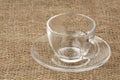 Coffee pair of transparent glass