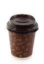 Coffee paper cup isolated with clipping path.