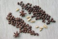 Coffee and peaberry Royalty Free Stock Photo