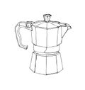 Coffee Percolator clip art hand drawn vector element