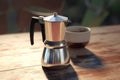 Coffee percolator pot board. Generate Ai Royalty Free Stock Photo